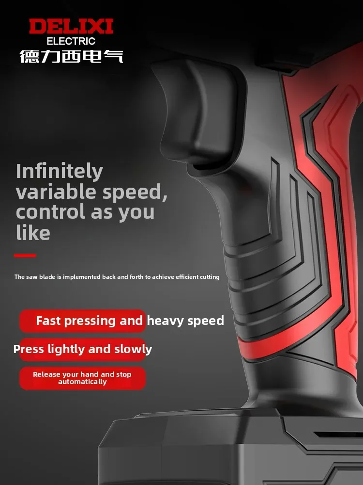 110V/220V Brushless Lithium Powered Saber Saw Handheld Electric Wood Cutting Tool for Home Use