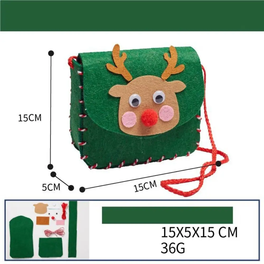 Children Cute Backpack New Year Gift Decoration Handicraft Handbag Elk Bag DIY Materials Kits Candy Bag Christmas Bag view 5