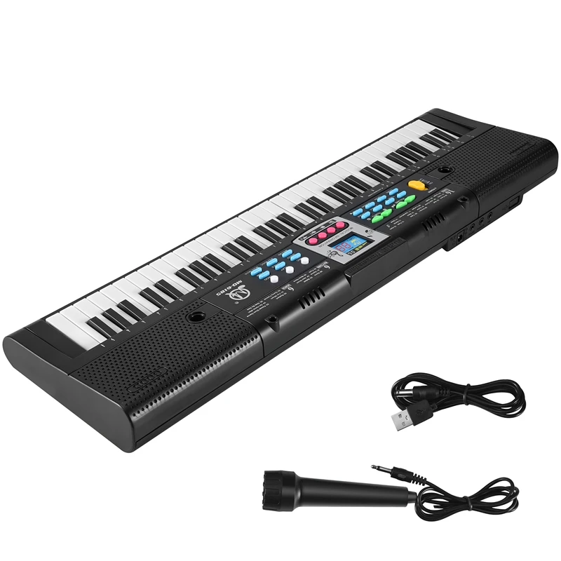 MQ 61 Keys Electronic Piano Digital Music Electronic Keyboard Musical Instrument Gift With Microphone For Kids Beginners