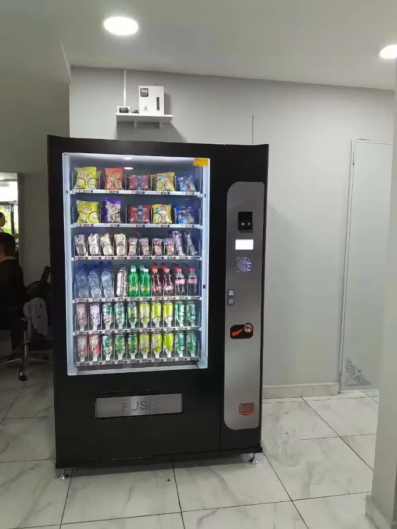 Robust Customized Intelligent Snack Drink Selling Kiosk Featuring Card Coin and Banknote Payment and Reliable Dispensing