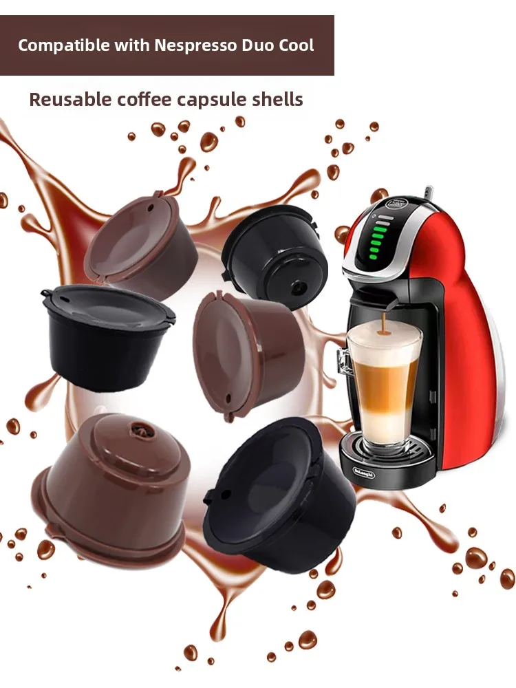 

Pure Color Coffee Filter Capsule Cup Recyclable ell for DOLCEGUSTO hine French Sle Plastic Coffee Brewing Utensil