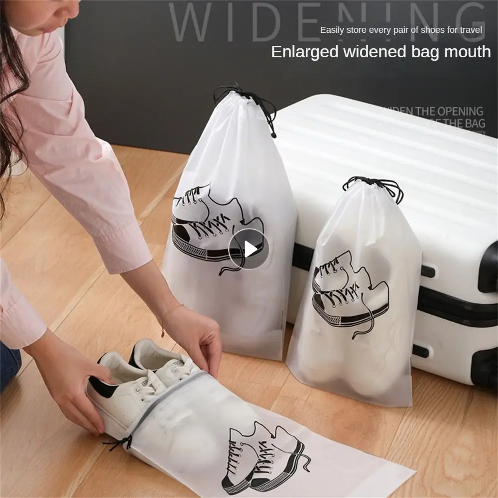 Frosted Port Tidy Carry Water Proof Foldable Household Daily Dust-proof Capacity Shoe Bag Convenient Drawstring Travel