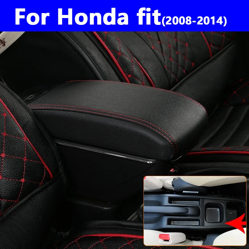 

Подлокотник для Honda Jazz для Honda Fit Jazz 2, автомобильный подлокотник 2008 2009 2010 2011 2012 2013, ящик для хранения подлокотников, автомобильные аксессуары