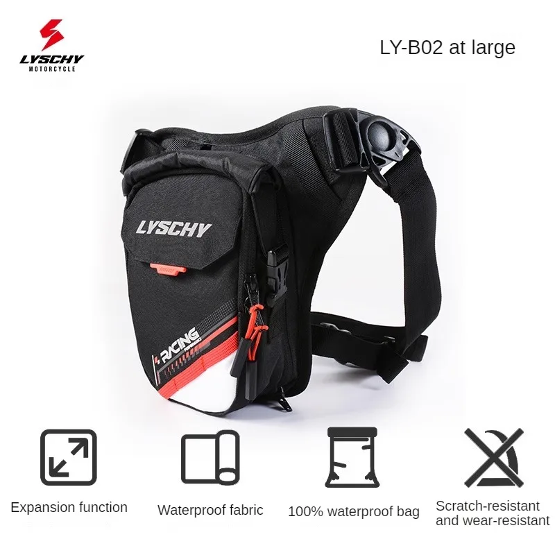 LYSCHY Motorcycle Leg Bag Men's and Women's Waterproof Wear-resistant Large Capacity Fanny Pack Motorcycle Rider Commuter Bag