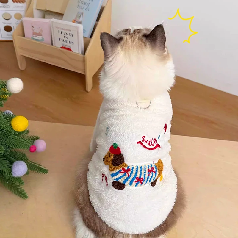 

Fashion Pet Sweater For Dogs Cats New Sweater With Traction Buckle Thick Warm Cute Dog Sweater For Bichon And Corgi ﻿Pet Clothe