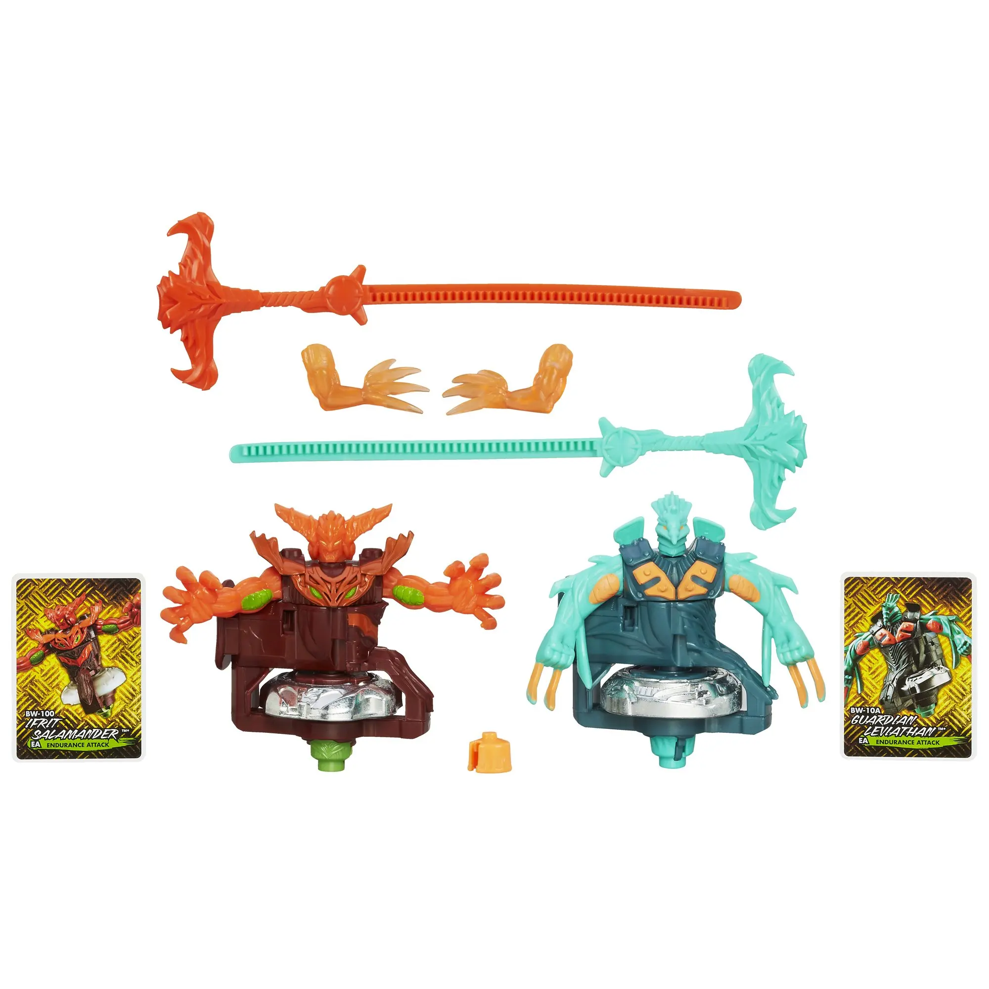 Beyblade Shogun Steel BeyWarriors Fire vs Water Element 2-Pack Archer Griffin Samurai Ifrit Battler Pirate Orochi Children Toy