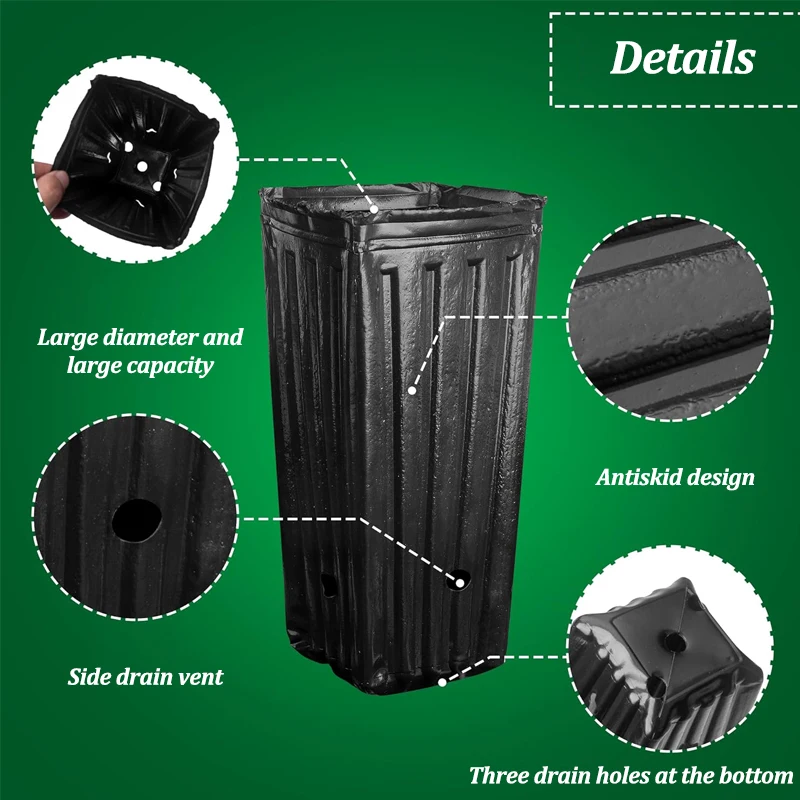 20Pcs Plant Seedling Seed Starting Pots Indoor Garden Flower Plant Container Outdoor Vegetables Seed Grow Bags for Nursery Pots gallery 3