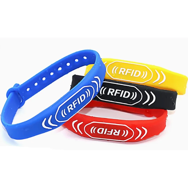 10Pcs/Lot 125Khz RFID EM4305 T5577 Waterproof Proximity Rewritable Smart Silicone Band Adjustable Wristband Bracelet ID Card