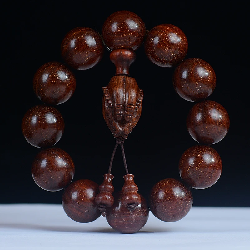 

High Density Submerged Water Old Materials Rosewood Bracelet 2.0 Artificial Full Gold Star Rich Armor Buddha Beads Wooden Bangle