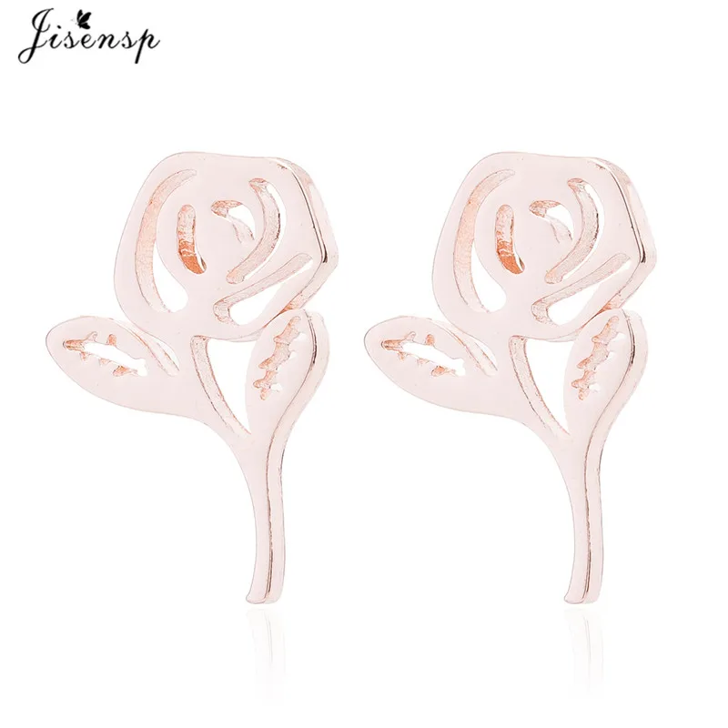 بوهو الفولاذ المقاوم للصدأ ماندالا القرط للنساء رومانسية زهرة الورد الأذن مجوهرات السيدات عادية اليومية لوتس أقراط الملحقات #4