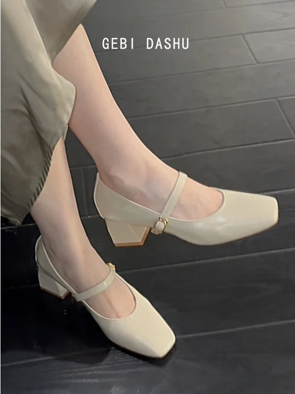 comfortable-ballet-mary-jane-oes-for-women-square-head-slip-on-single-oes-faionable-french-sle-with-bule-design