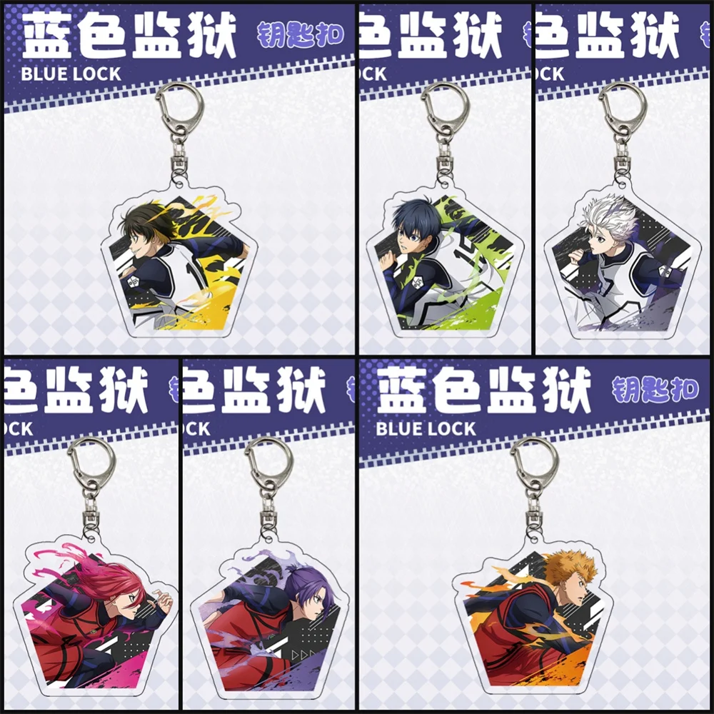 Anime Blue Lock Arcylic Sleutelhanger Cartoon Figuren Isagi Yoichi Bachira Meguru Kawaii Sleutelhanger Kostuum Accessoires Verjaardagscadeaus