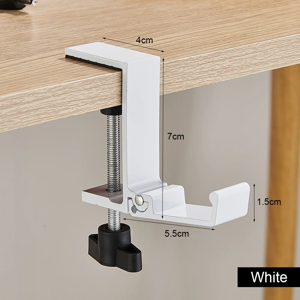 Collapsible Adjustable Desk Edge Hook Headset Hanger