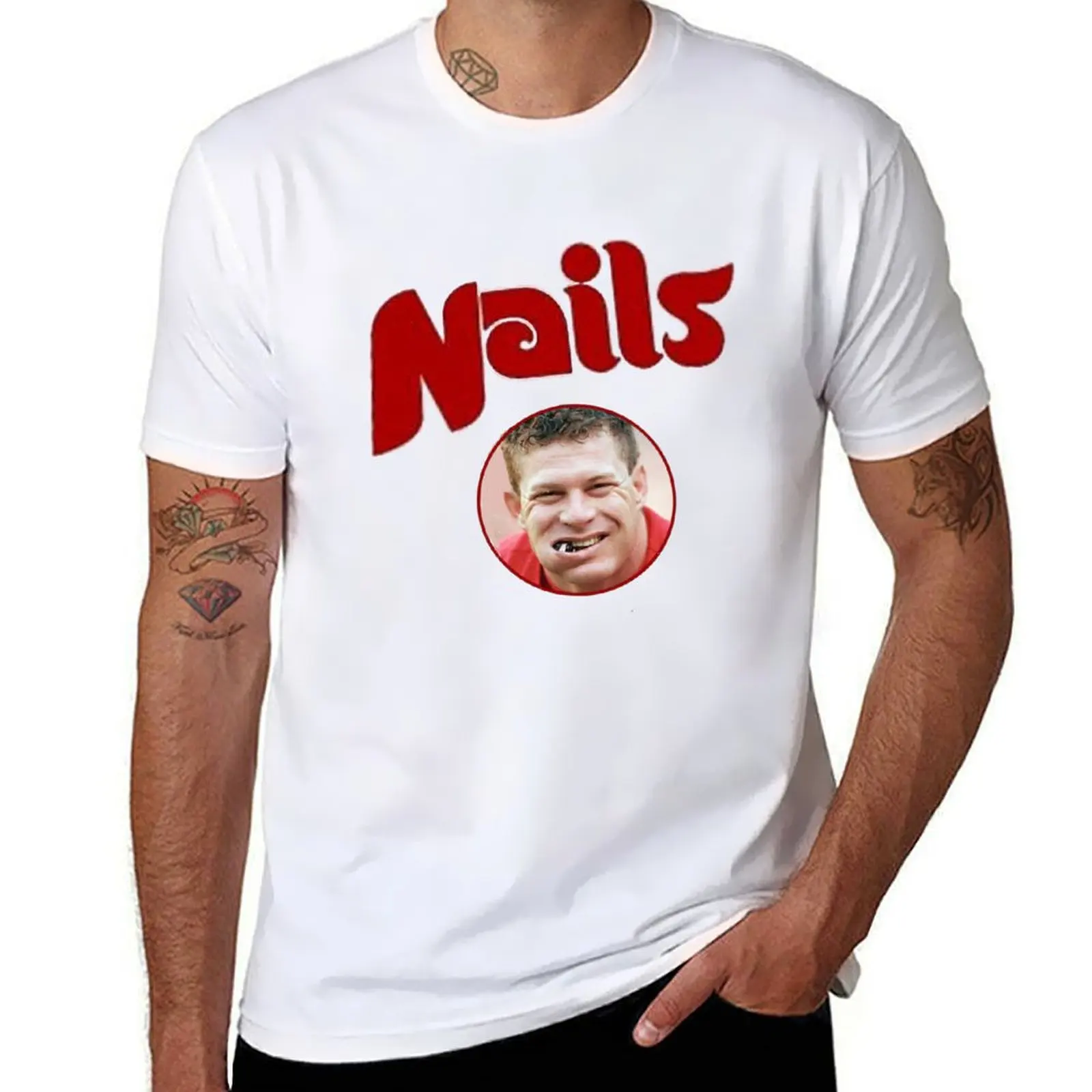 

t cotton soft Lenny brand man luxury cotton shirts men t heavy T-Shirt Dykstra shirt 100% (Nails) for man t shirt cotton