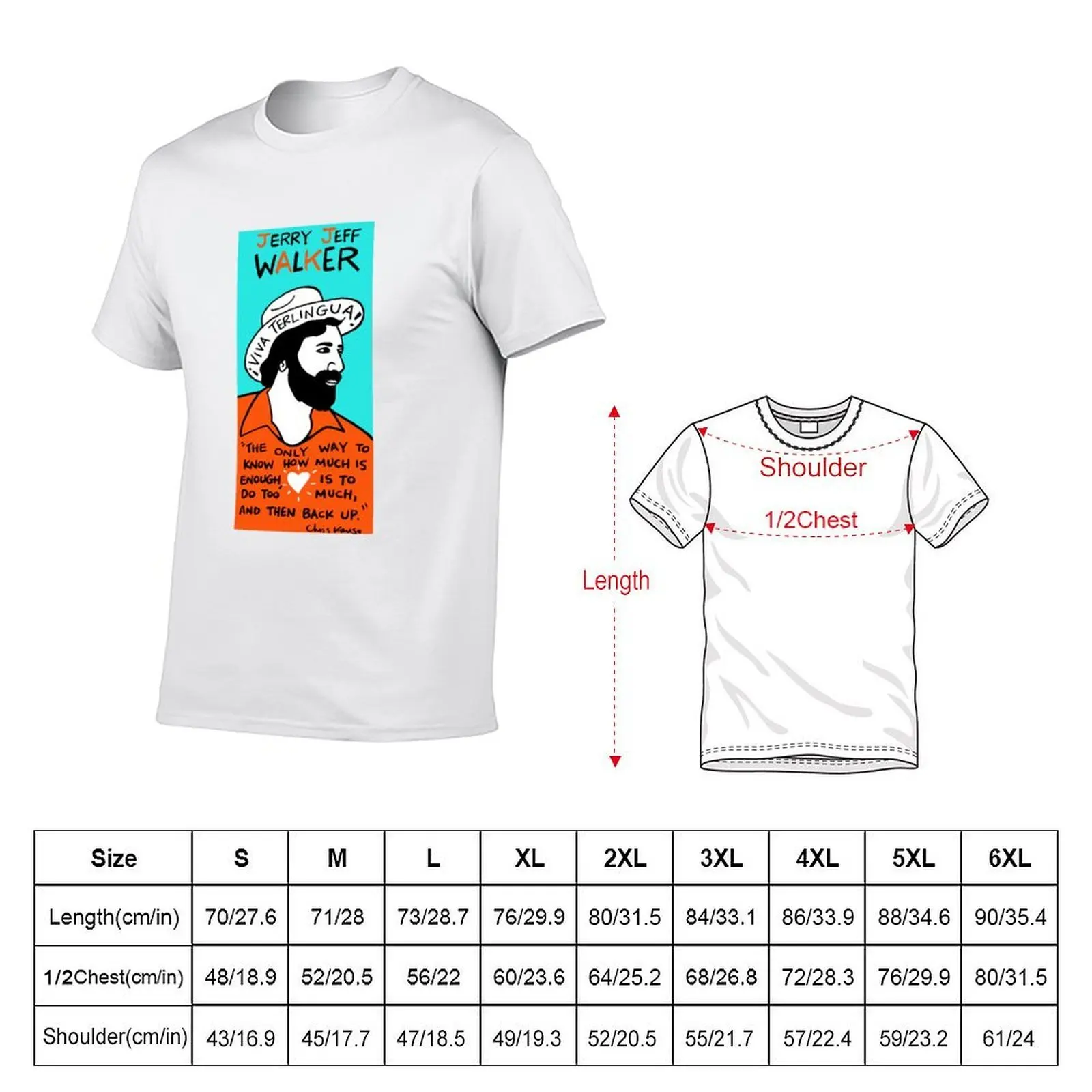 Jerry Jeff Walker Pop Folk Art T-Shirt boys animal print anime clothes T-shirts for men cotton