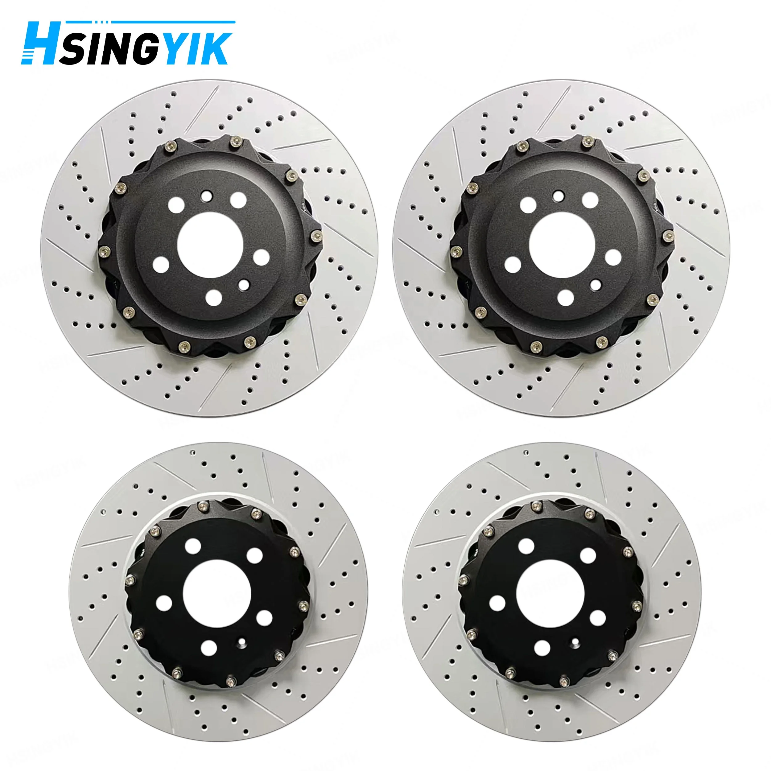 Hsingyik 364x34mm 8E0615301AB G3500 2-Piece Perforated and Slotted Front Brake Disc for  Rs4 B7 09.9477.23