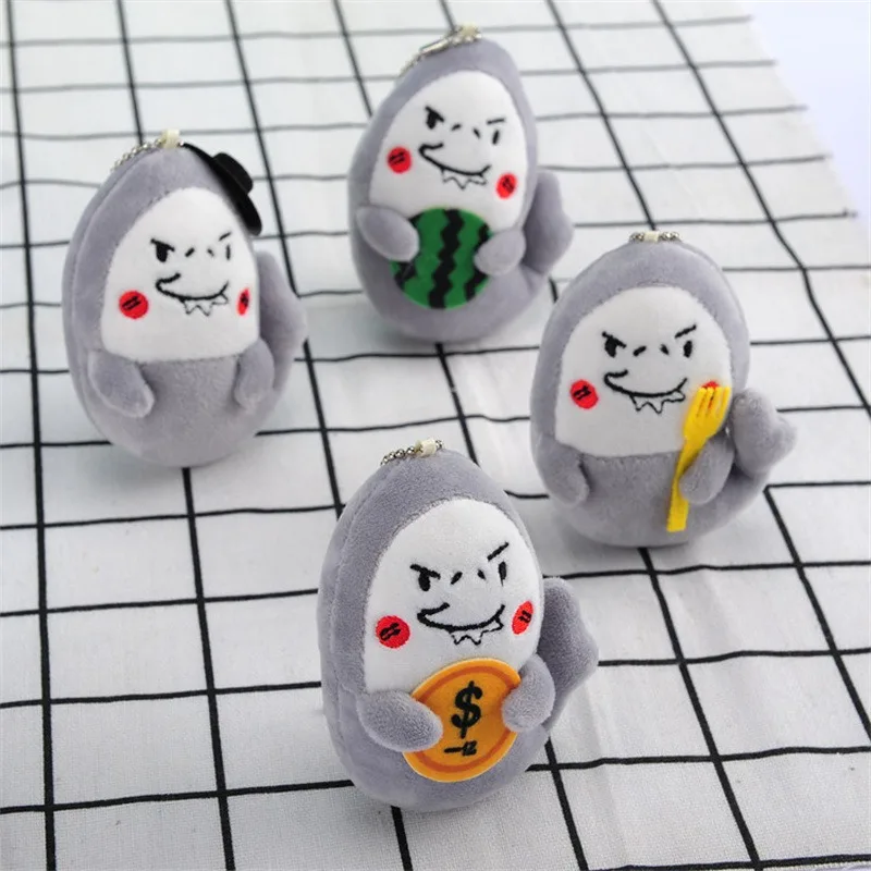 

10 Cm Shark Holding Money Plush Backpack Pendant Novel Car Key Chain Plush Cartoon Luggage Pendant Funny Doll Handheld Gift