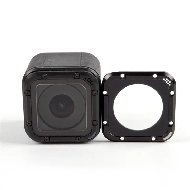 

CJSD-Black Replacement Kit For Gopro HERO 5/4 Session Camera-Durable Aluminum Metal Frame Glass Lens Ring Cover