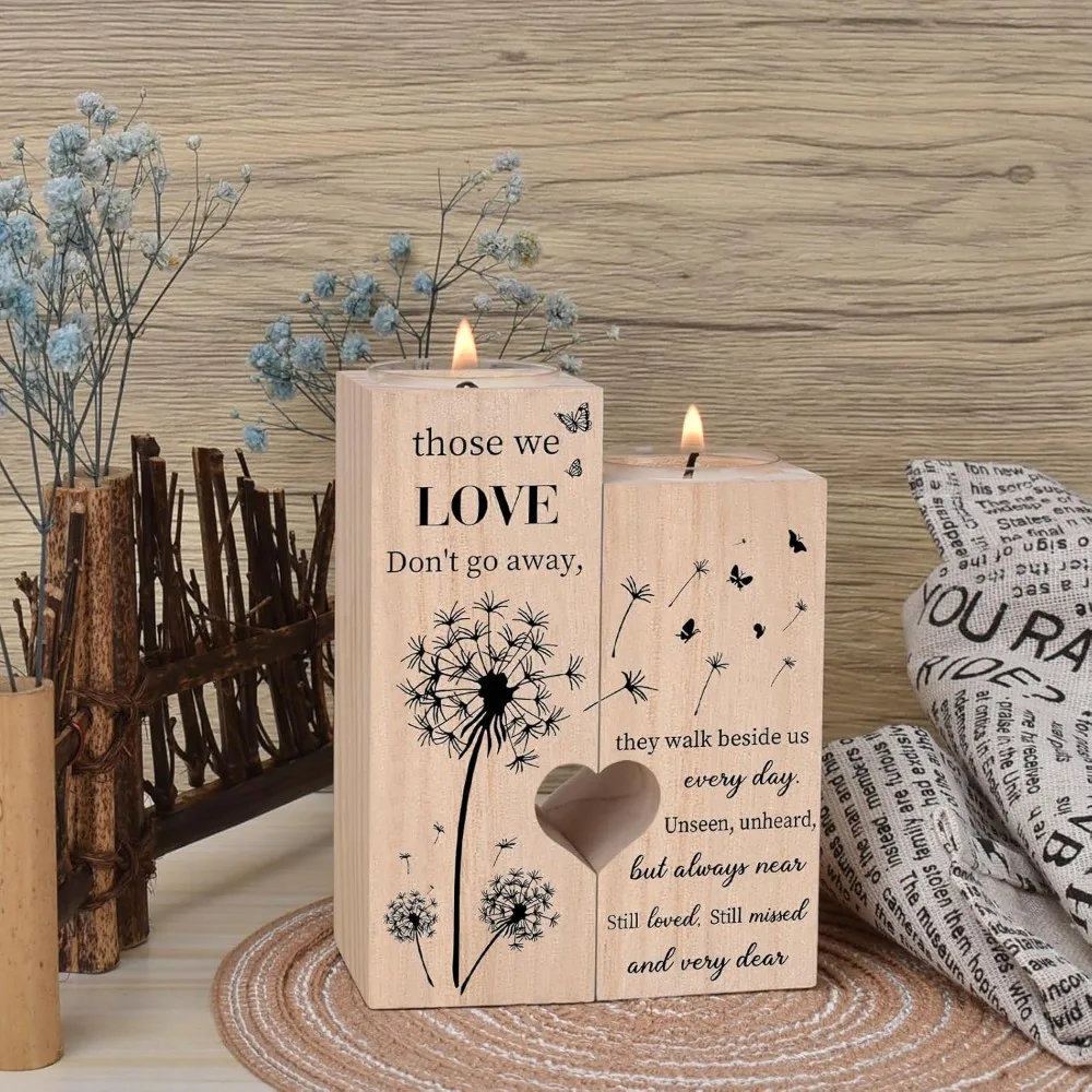 هدايا التعاطف لخسارة محبوب، حاملي شموع التفكير - هدية عزى، هدايا تذكارية لجدة الأم والأب