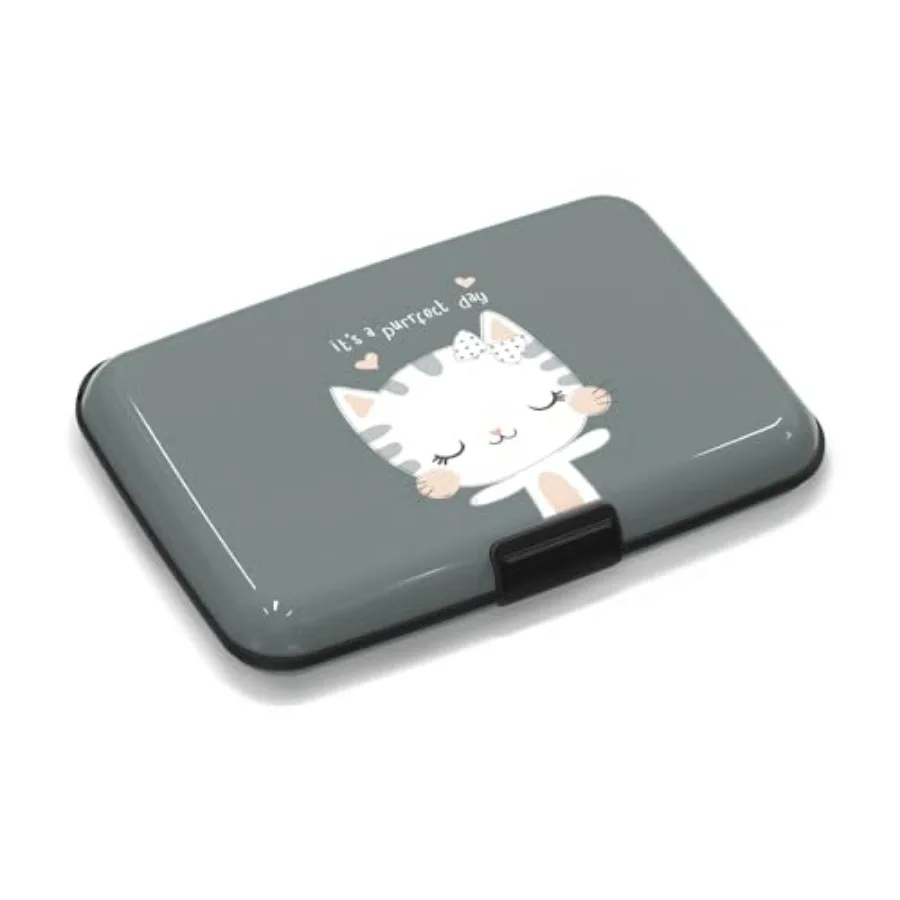Mini RFID Blocking Credit Card, Wallet Credit Cards Holder Business Card Case Aluminum Metal Travel ID Case for Men Women