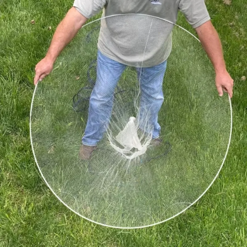 New Style Hoop Net Bait  Trap Fishing Cage Nylon Mono Fishing  Catch Fish Shrimp Crab Catfish Ballyhoo Bait