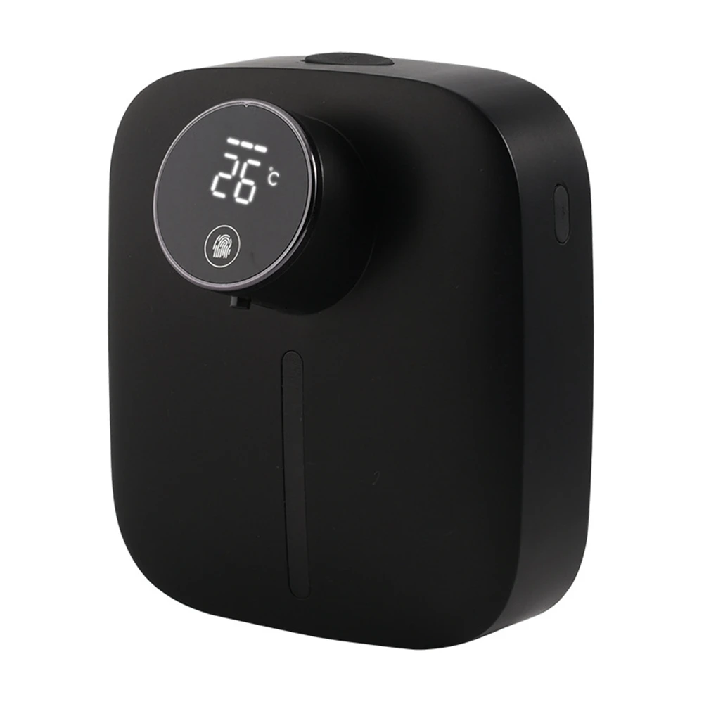 

Hot Soap Dispenser Automatic Wall-Mounted Temperature Display Liquid Foam Soap Dispensers Hand Sanitizer Machine Black