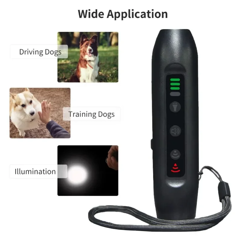 Ultrasonic Pet Cat and Dog Repeller Handheld Anti-bite and Anti-barking Expulsion Stick LED with Flashlight Barking Stopper Pet