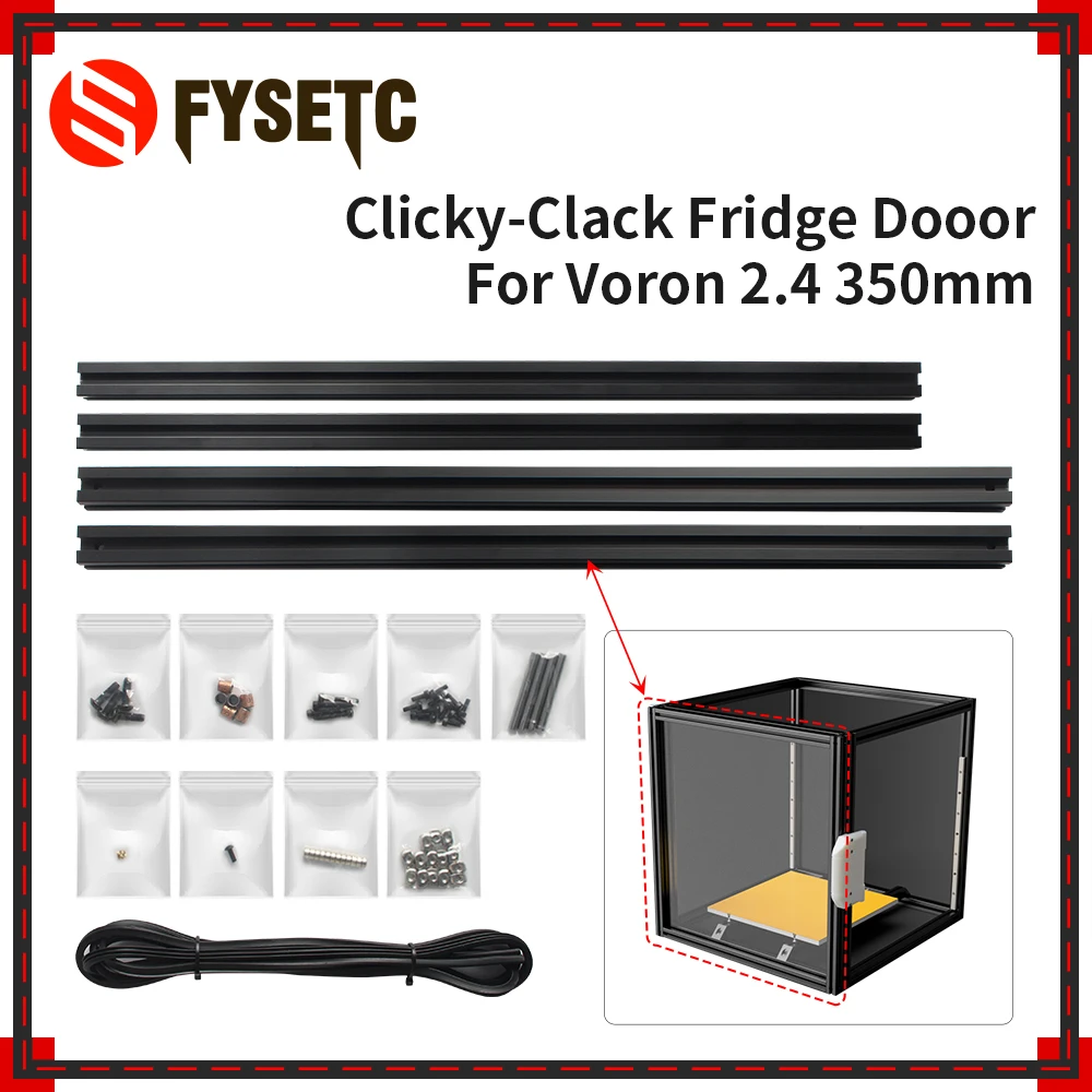 FYSETC Clicky-Clack Fridge Door Kit for Voron 2.4 350m High Quality Clicky Clack Door Without Panel 3D Printer Accessories