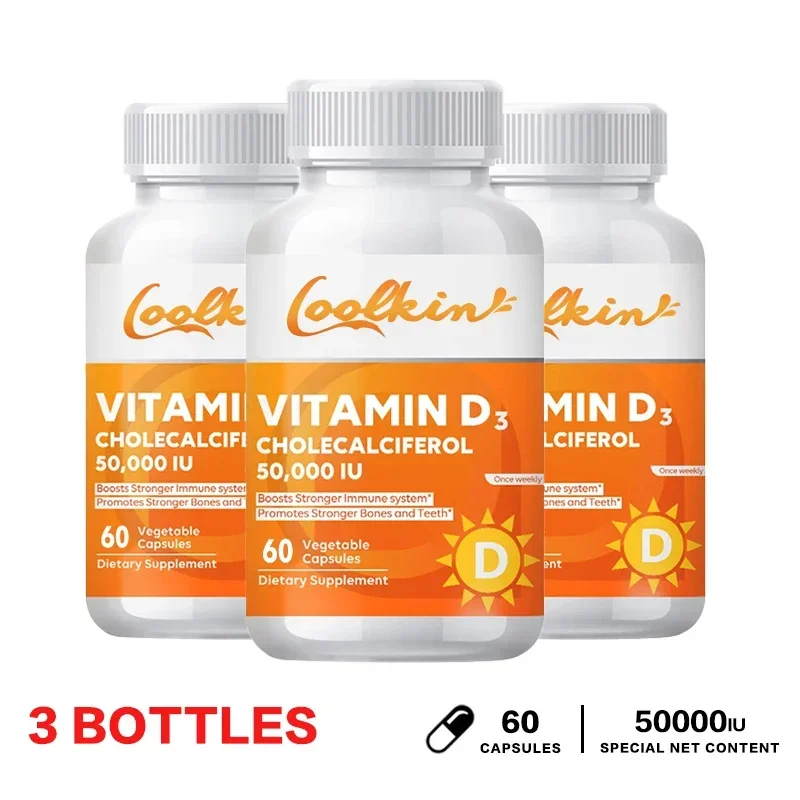 Vitamin D3 Supplement - Cell Growth, Bone Regeneration, Immune Support, Strong Bones and Nervous System Health
