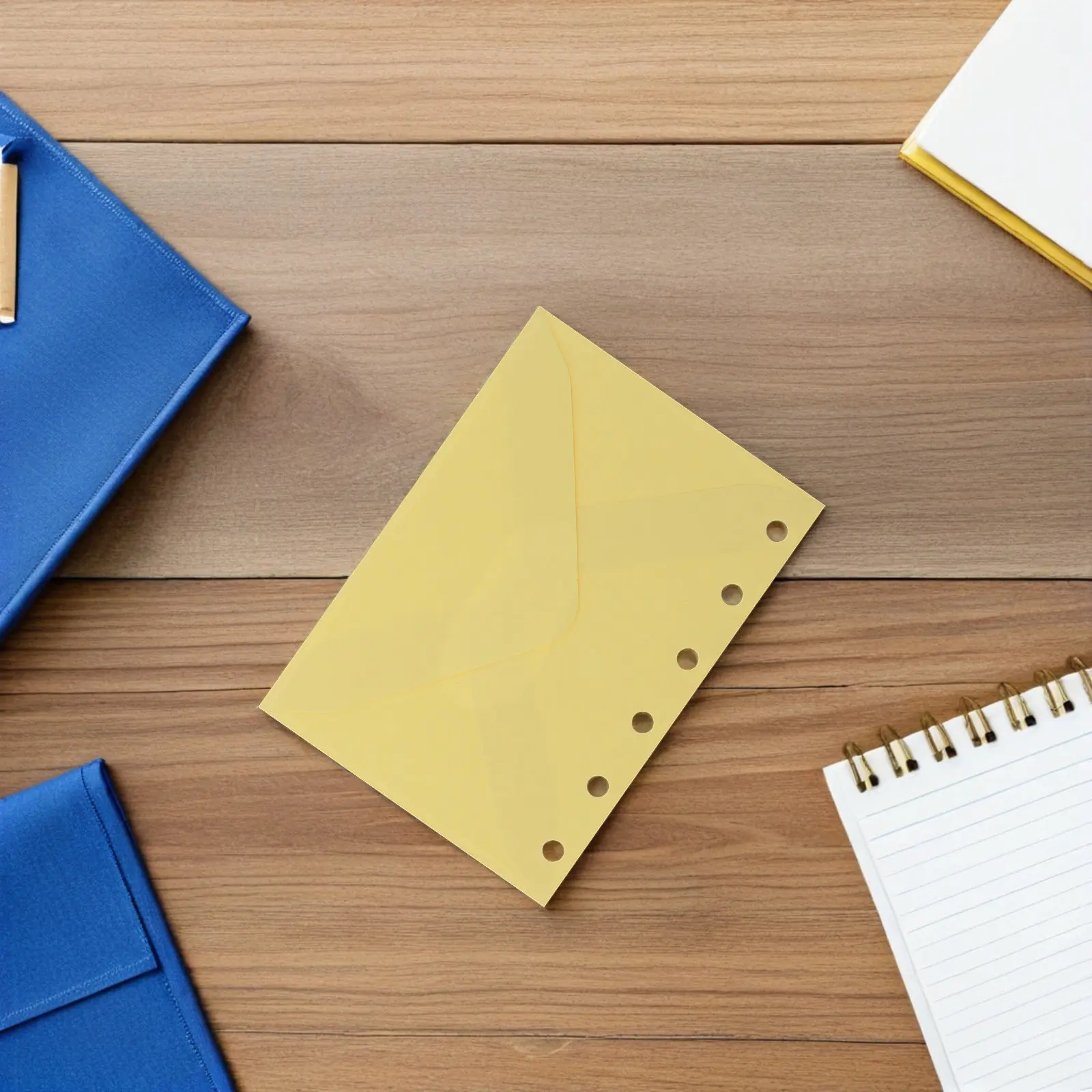 

Набор из 30 желтых папок-конвертов формата А7 для мини-биндеров, многоразовые вкладыши на 6 отверстий для хранения бумаги и денег