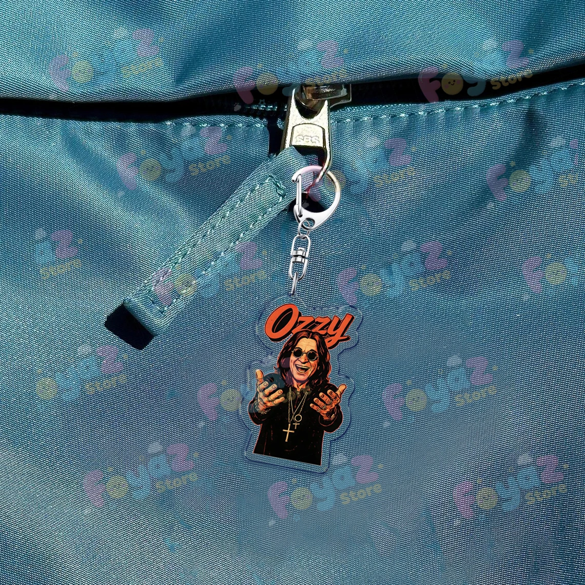 المملكة المتحدة الموسيقى روك ستار Ozzy المفاتيح Llavero اكسسوارات حقيبة الثقيلة المعادن الموسيقى Fanart المرأة Keyrings المشجعين هدية