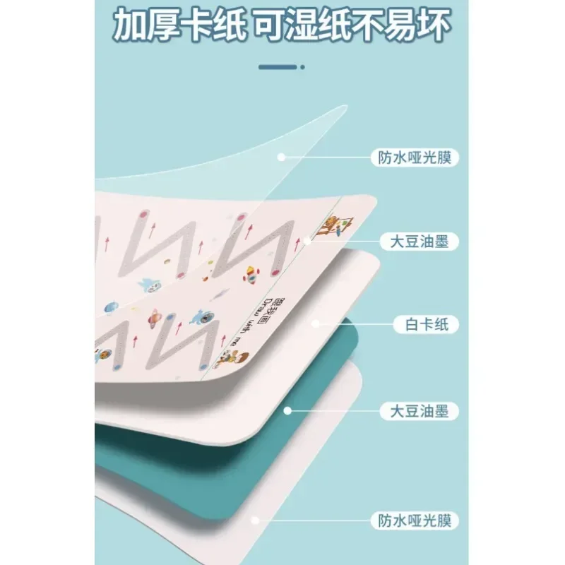 Magical Tracing Workbook Educational Montessori Books for Children Pen Control Training Reusable Calligraphy Copybook for Kids