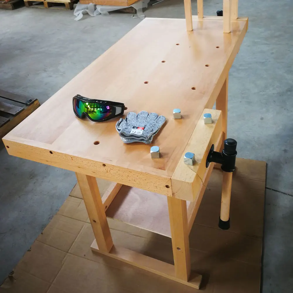 100*50cm Beech Wood Working Table Fitter Workbench Woodworking Table Height 57cm Home Solid Wood Table AT119