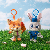 Disney Zootopia Judy Nick Wilde Plush Toy Keychain Cartoon & Cute Anime Doll keyring Backpack Pendant Children's Toys