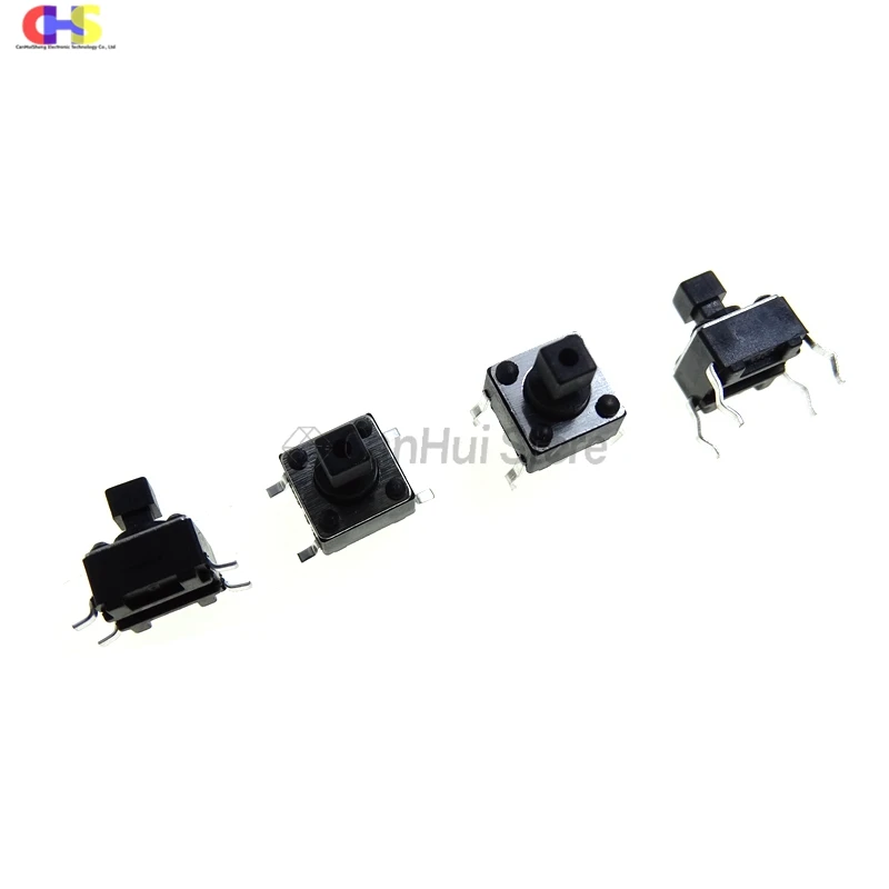 10/50pcs 6X6X7.3 6*6*7.3 mm DIP/SMD 4 Pin Tact Push Button Switch Micro Touch Button Reset switch Light touch Power key Switches