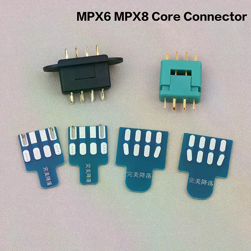 1 Juego de Conectores MPX6 MPX8 con Placa de Soldadura para Avión RC, Turbina, Jet, VTOL, Piezas de Modelismo DIY