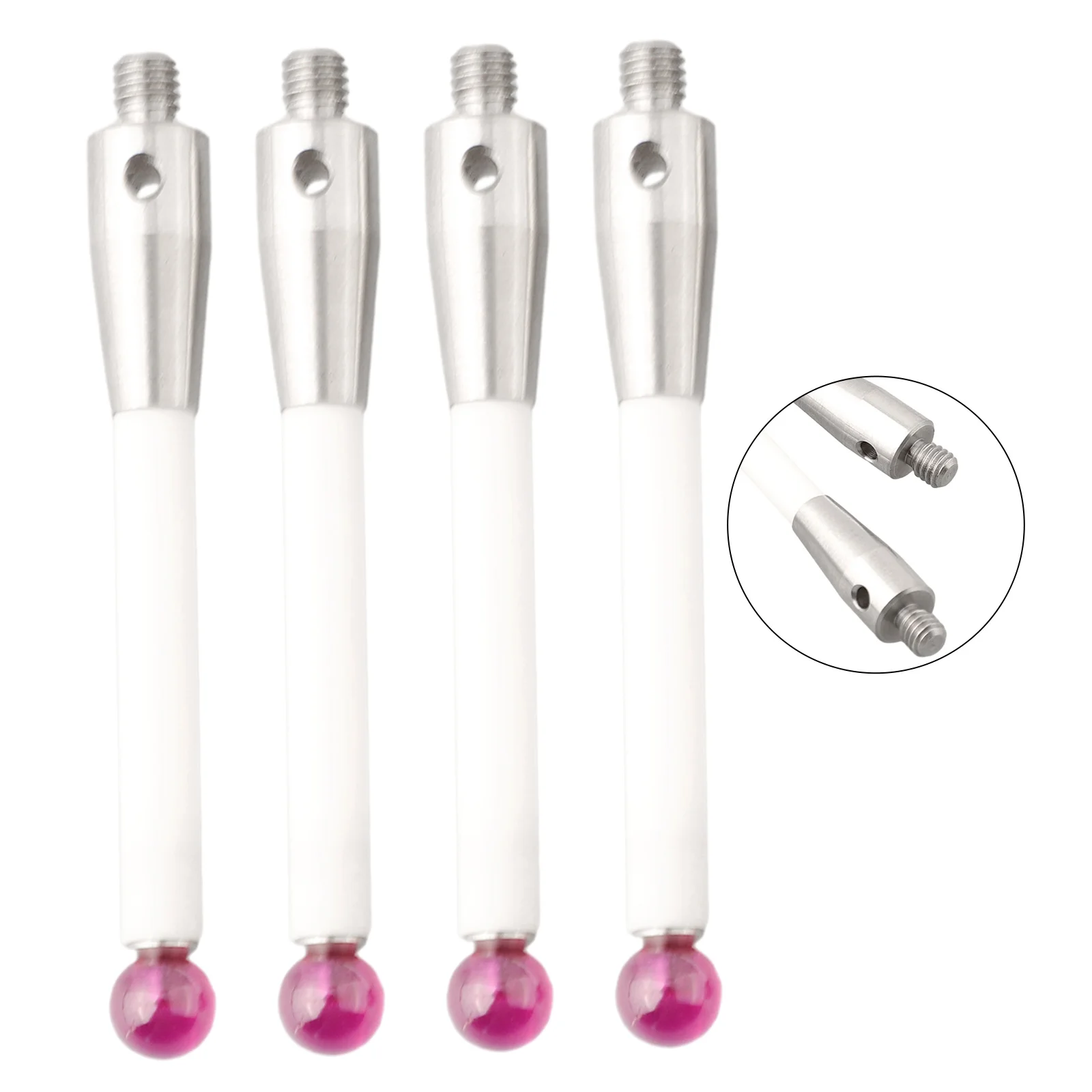Red Cmm Probe Stylus Cmm Probe Stylus Straight Styli 6mm Diameter Ceramic Stem Gemstones For CMM Machine Tools
