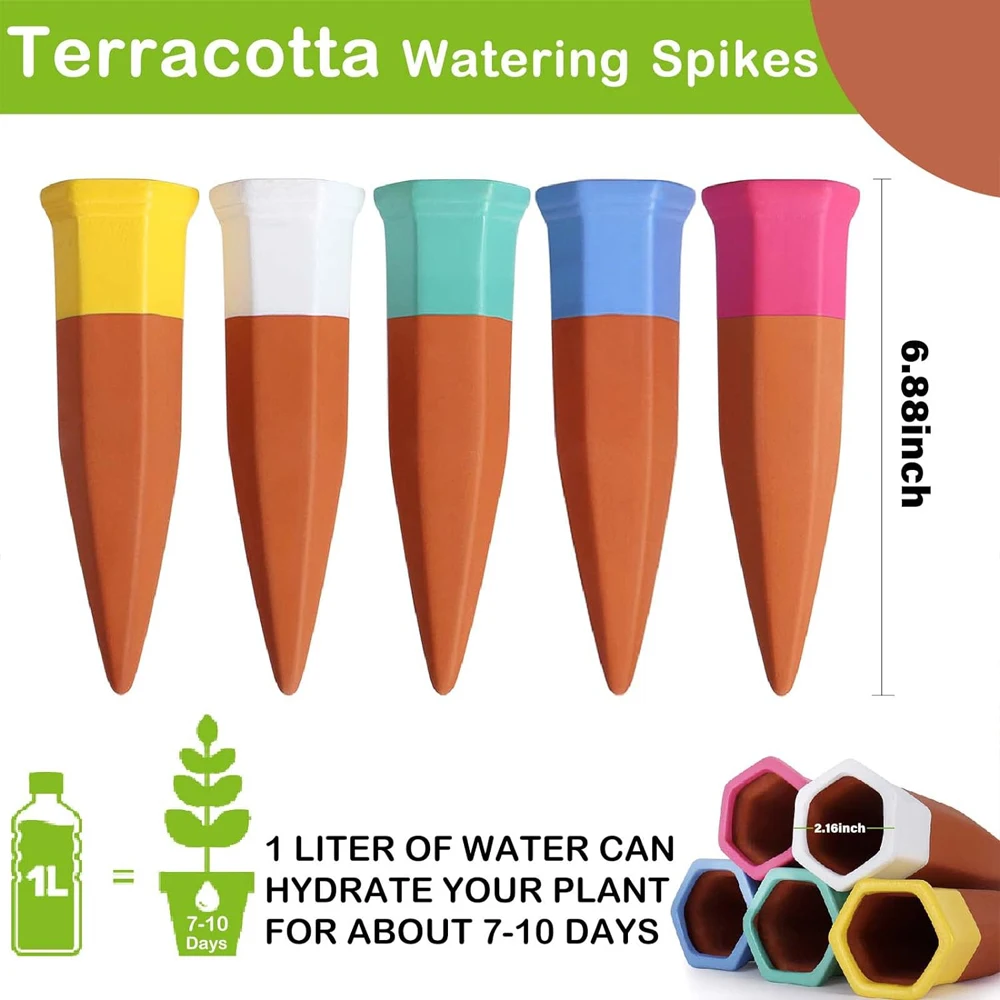 Plant Watering Devices, Self Watering Spikes Plant Waterer Self Watering Terracotta Spikes Automatically Water Your Plant