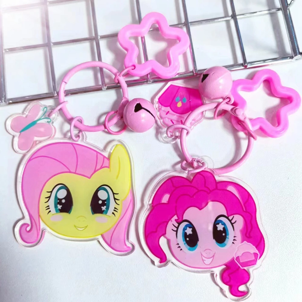 Characters My Little Pony Key Chain Cartoon Cartoon Small Gift Key Ring High Appearance Level Advanced Sense of Acrylic Pendant