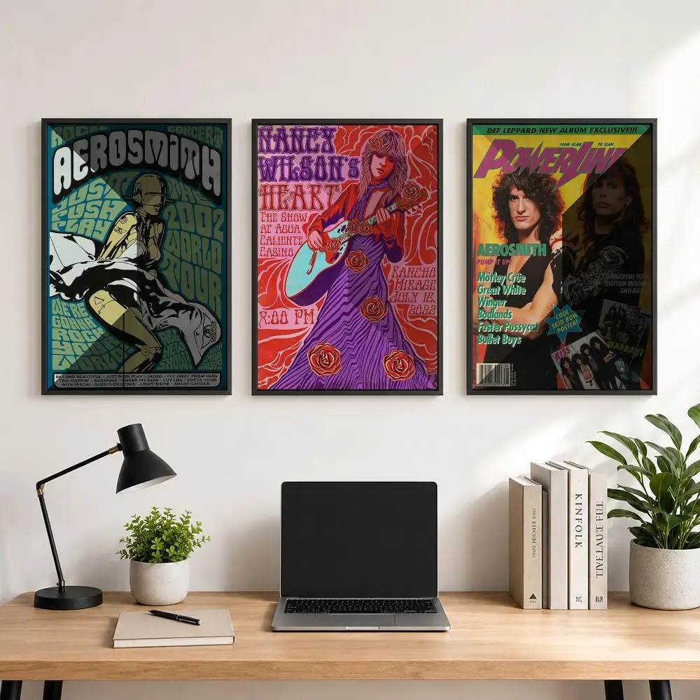 band Aerosmith Poster Poster Large Unframed Wall Art Modern Minimalist Decor Print for Living Room Home