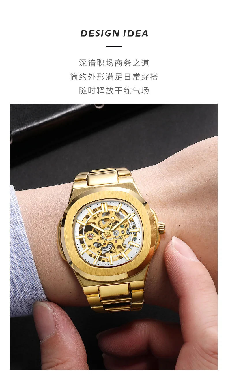 新型全自動メンズ機械式腕時計 パガーニデザイン セントマーチン