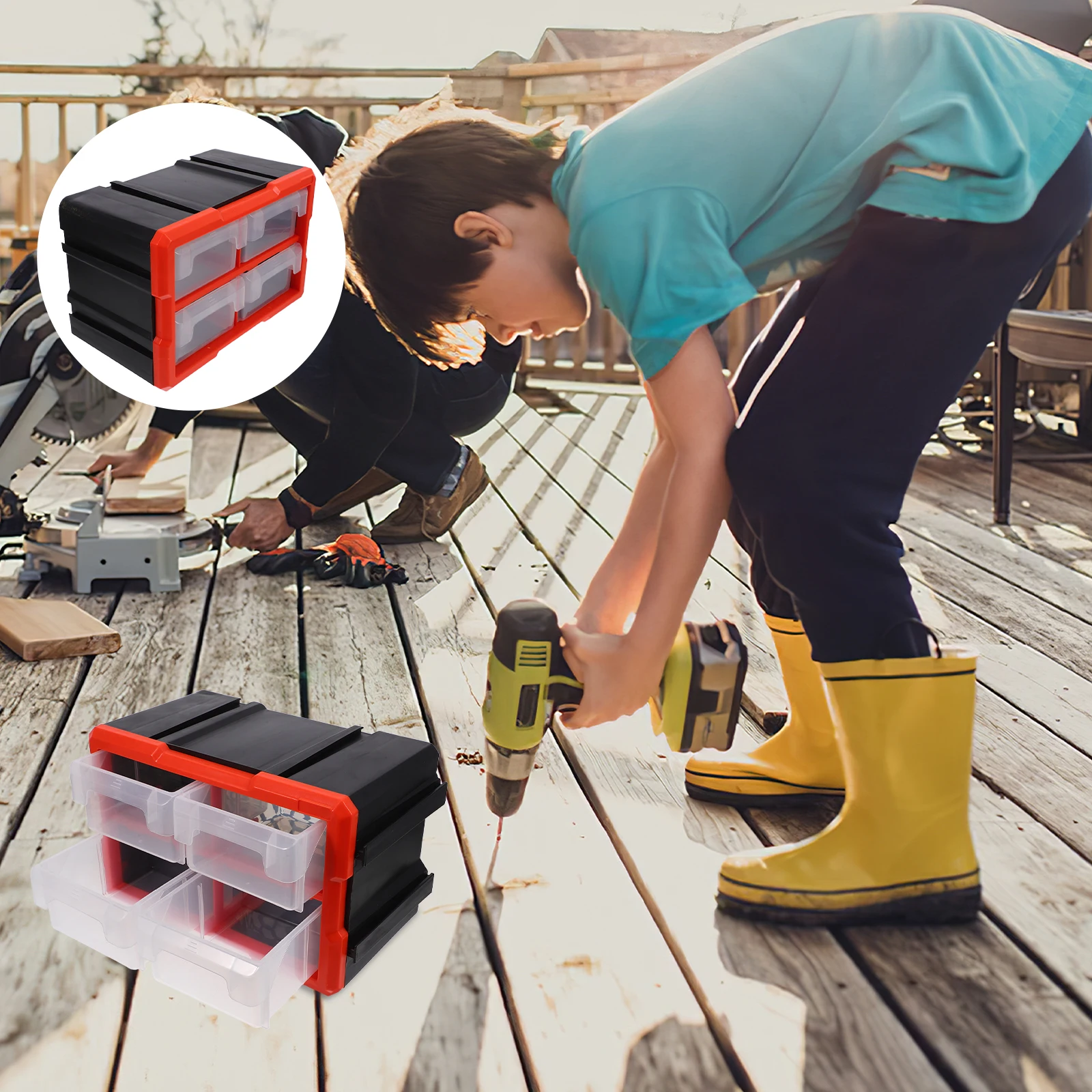 Scatola portaoggetti per parti 128 scomparti Strumento ganizer Reticolo Cassetta degli attrezzi Hardware Cassetti Chiusura Componenti elettronici Vite piccola