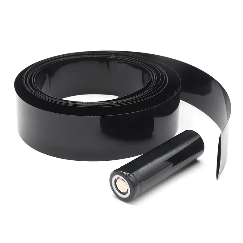 1 Meter Black 18650 Lipo Battery PVC Heat Shrink Tube Pack Width 7mm ~ 170mm Insulated Film Wrap lithium Case Cable Sleeve