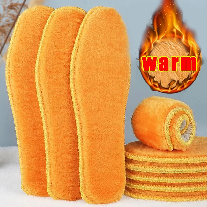 

Winter Plush Insoles Men and Women Feet Thickening Thermal Insole Soft Comfortable Trimmable Footbed Outdoors Warm Cold Proof