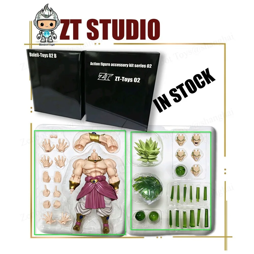 Figura de acción articulada coleccionable ZT Studio Dragon Ball Super Saiyan Broly ZT02 03 Broly Super Action Figure en stock