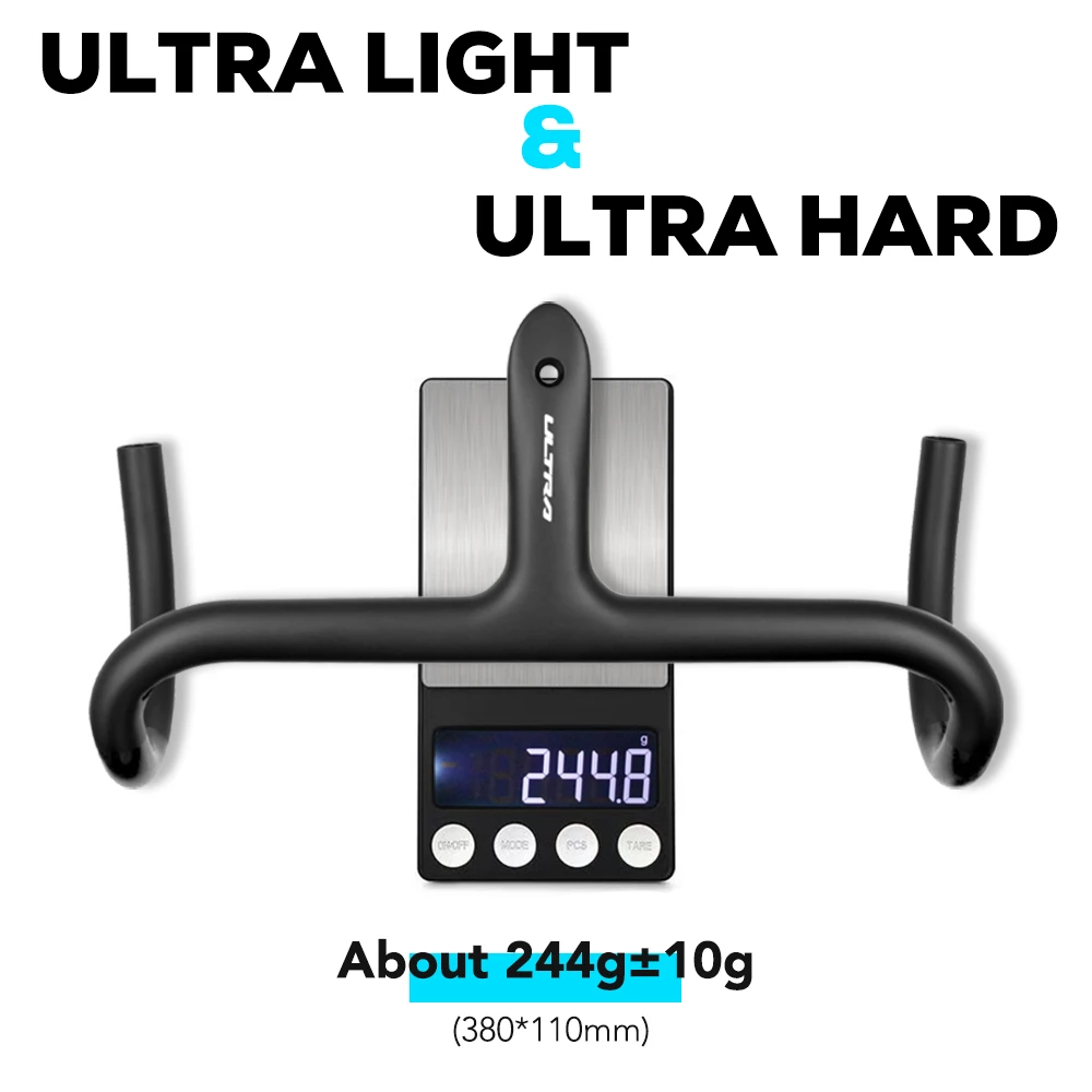 الترا ضوء 237 جرام الطريق الدراجة كامل ألياف الكربون كابل داخلي متكامل دراجة المقود قمرة القيادة ل 360 مللي متر-380 مللي متر مع جبل #2