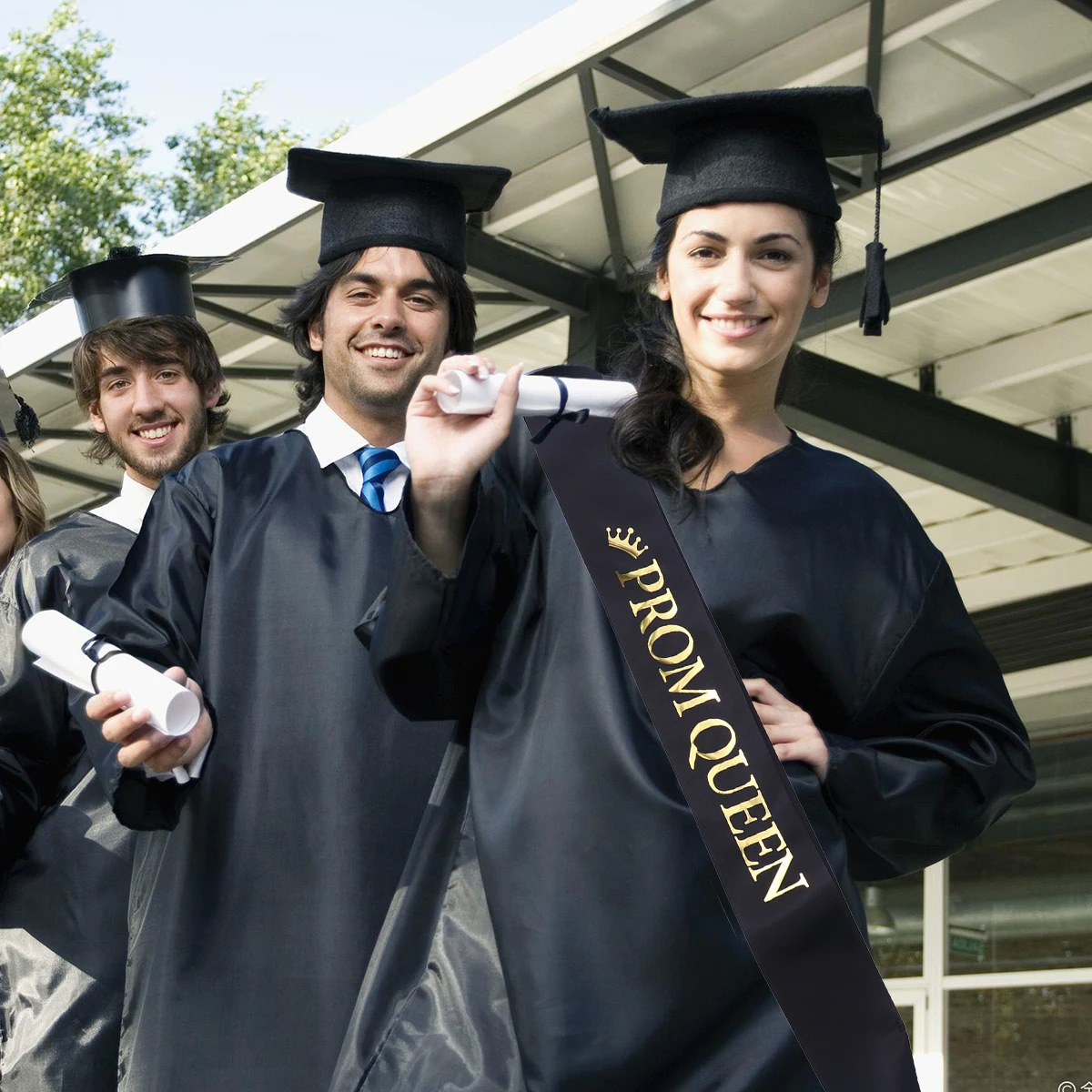 

6pcs Graduation Ceremony Belt Pearlescent Etiquette Band Party Decoration Accessory Celebratory Sash Premium Fabric
