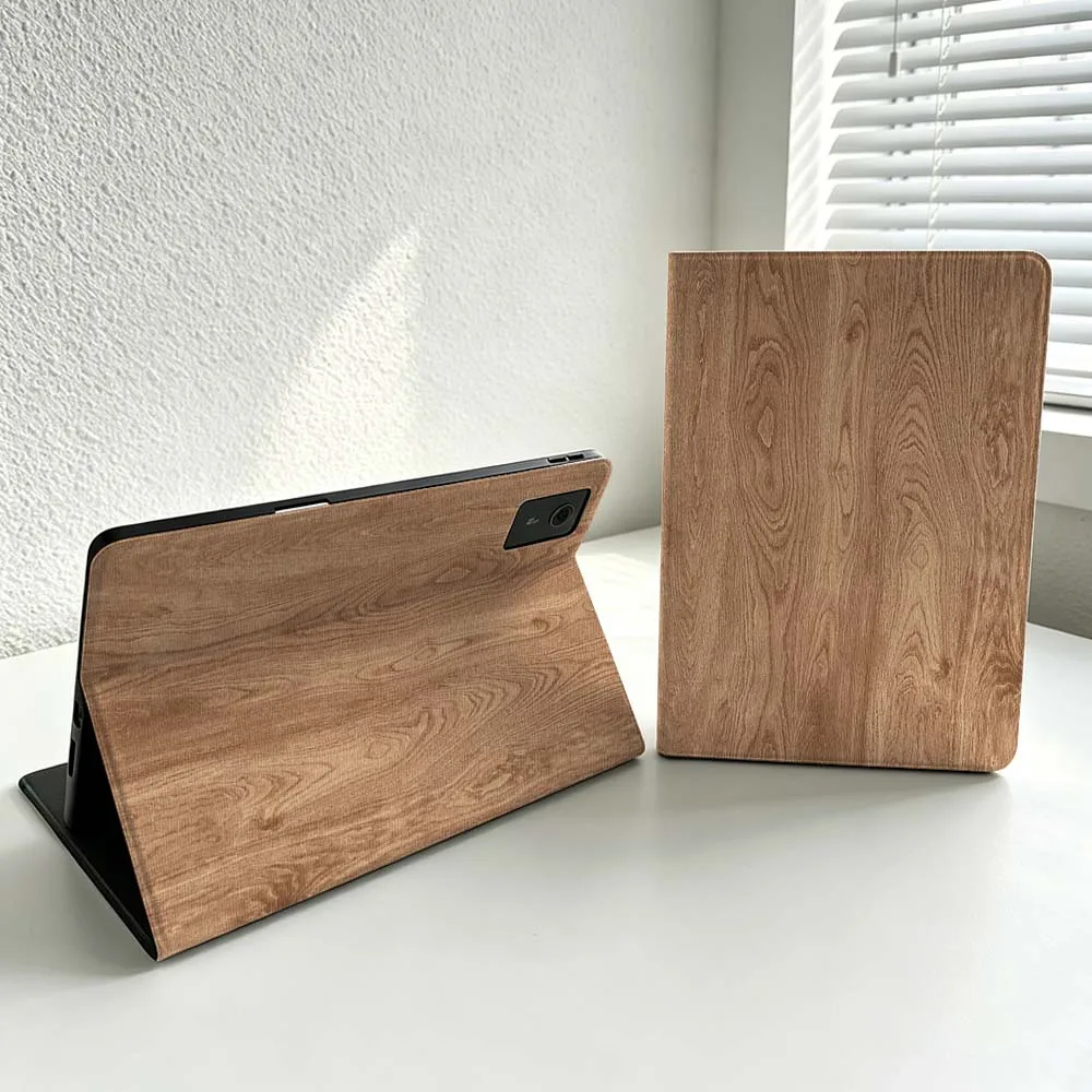 Luxurious Wood Grain Pattern Cover For Lenovo Xiaoxin Lenovo Tab Pad Pro Plus K11 P12 M10 Legion Y900 Soft Inch Tablet Case