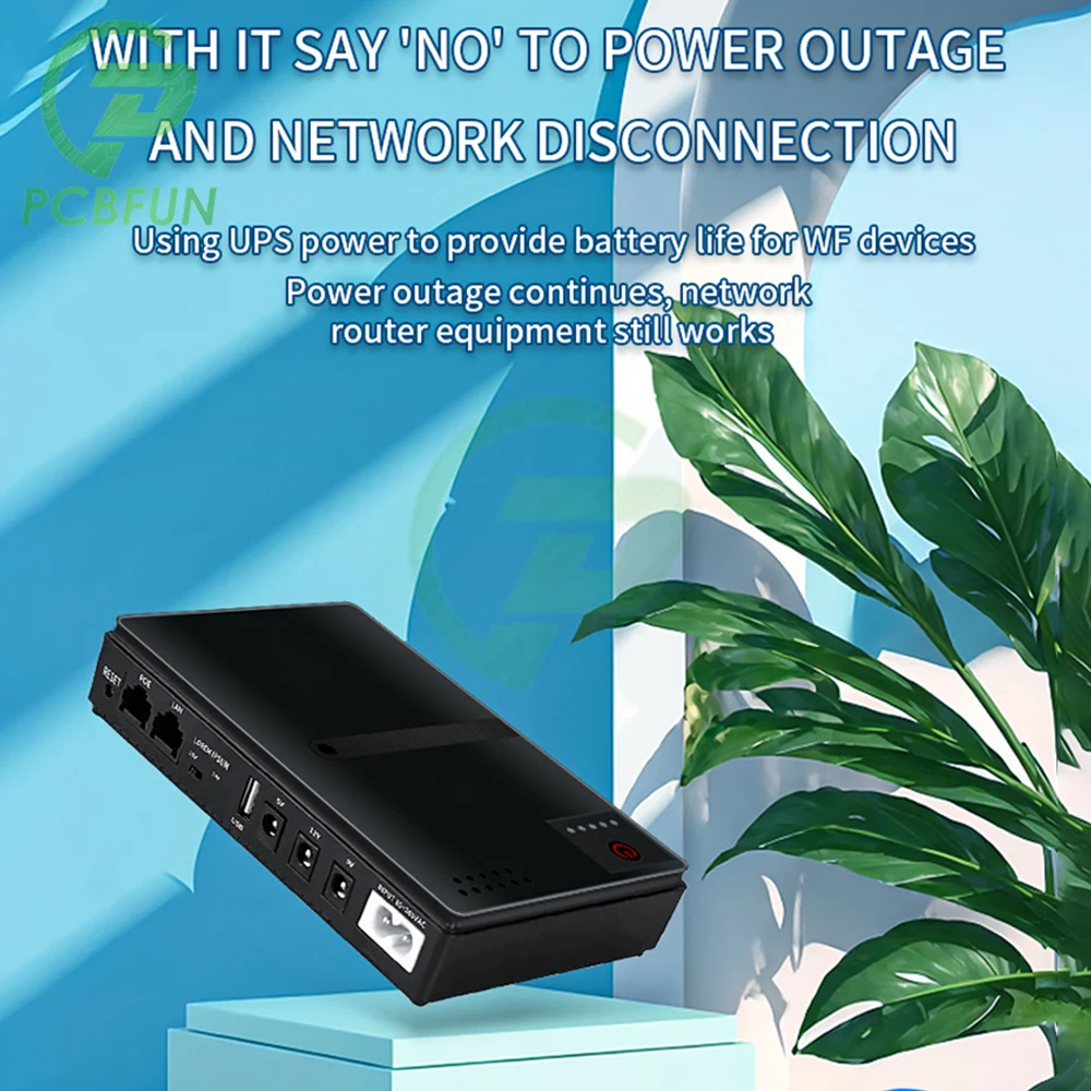 Akumulator DC UPS 10400mAh 5V 9V 12V 2A 15V 24V 1A Wyjście Zasilacz awaryjny 85-265V UPS Akumulator zapasowy Wtyczka EU
