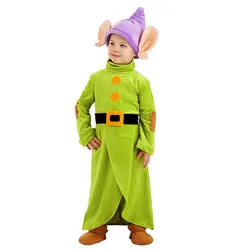 In stock new CKids Dopey cosplay seven or eight dwarfs boys and girls jumpsuit hat set Halloween carnival costume set hot sellin